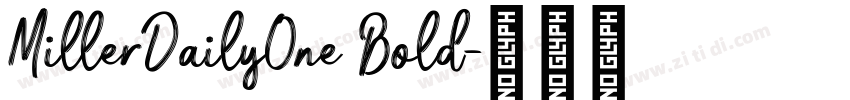MillerDailyOne Bold字体转换